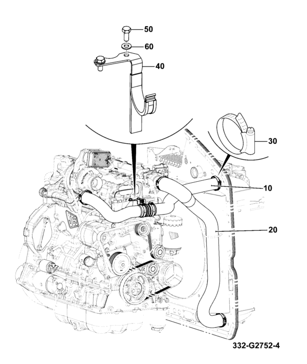 Wąż turbo-intercooler - JCB 333/C7597